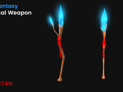 3D Fantasy Magical weapon - Game Asset