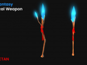 3D Fantasy Magical weapon - Game Asset