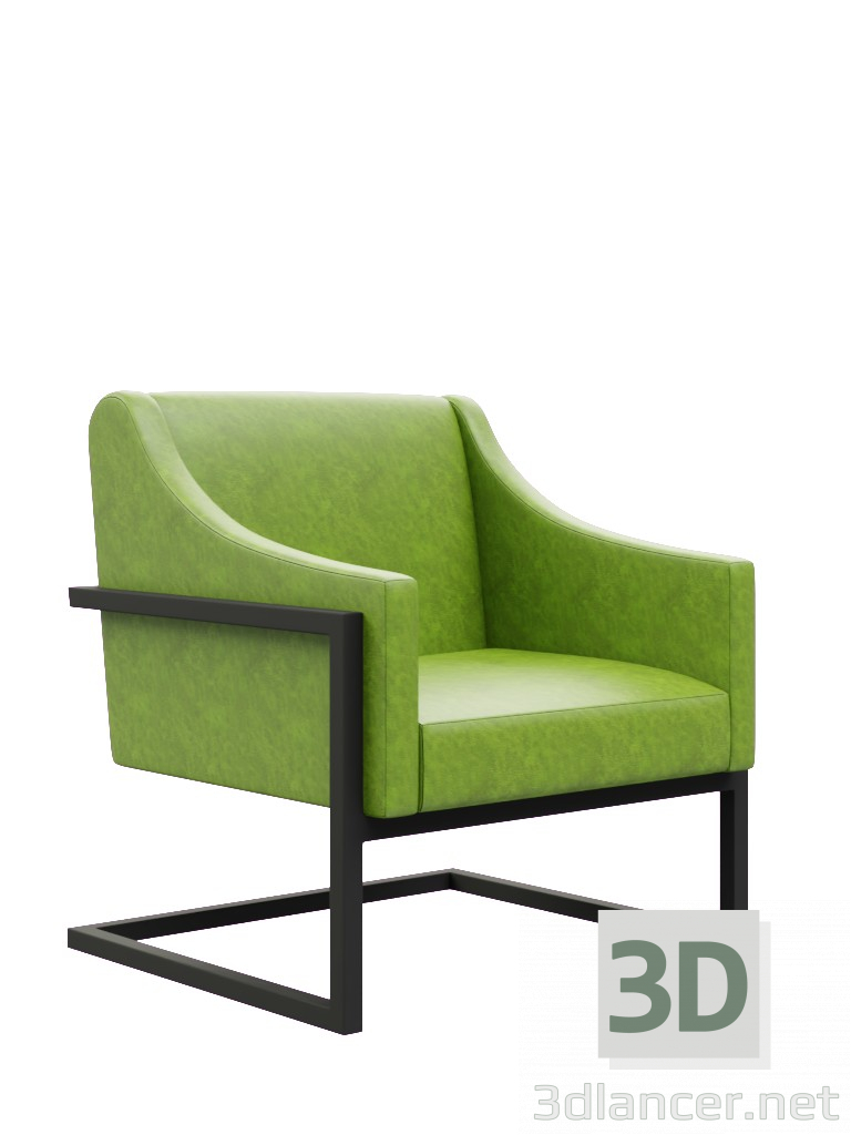 Silla verde 3D modelo Compro - render
