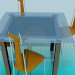 3D Modell Tisch mit Stühlen im Jugendstil - Vorschau