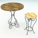 3d Bar table with chair model buy - render
