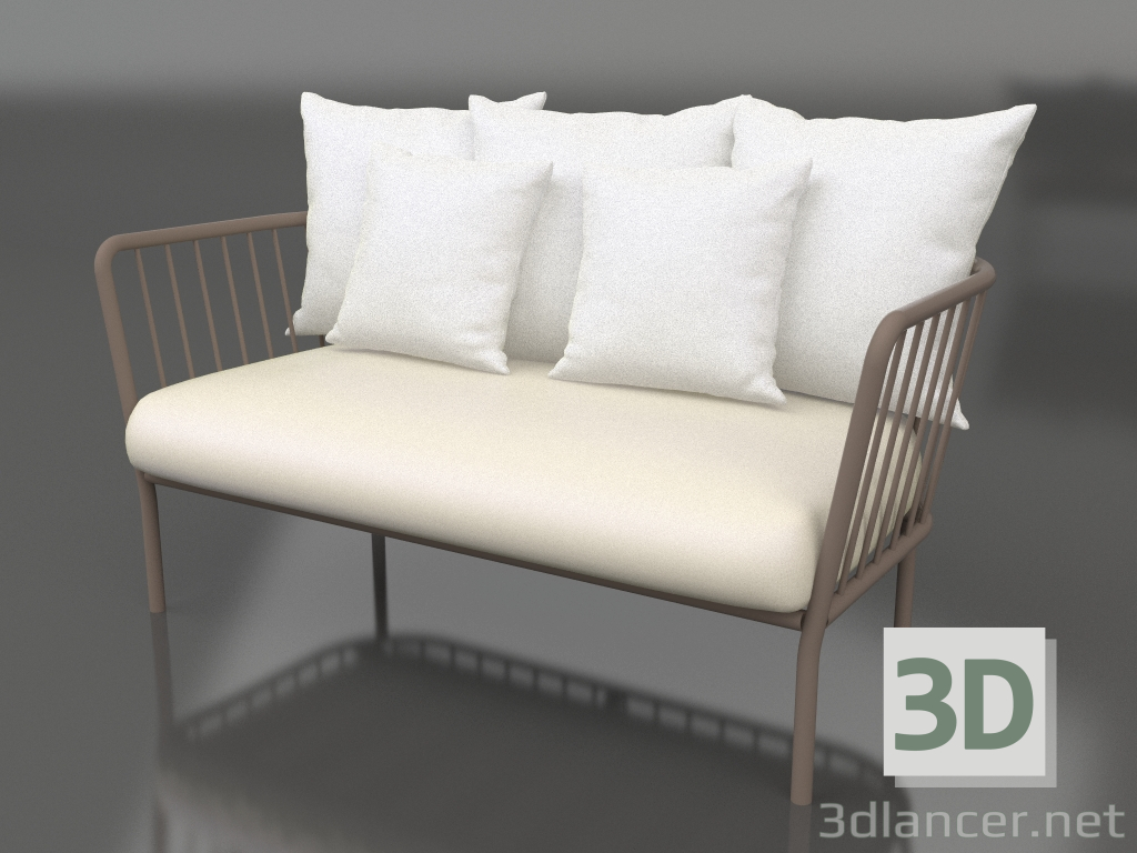 3d model Sofá 2 plazas (Bronce) - vista previa