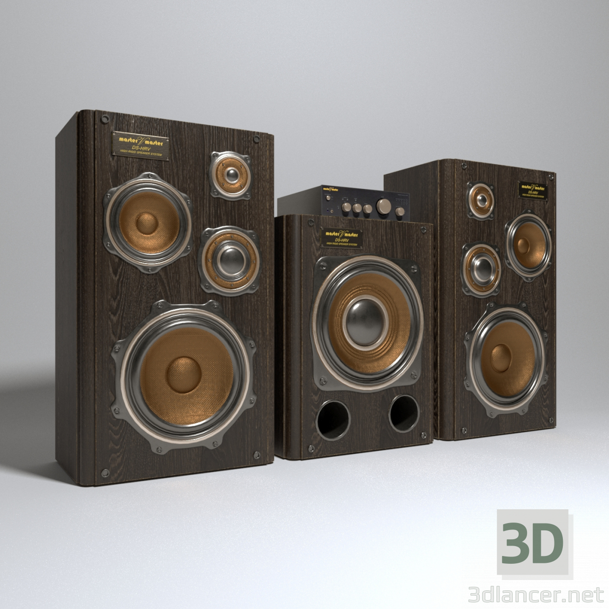 Sistema de sonido 3D modelo Compro - render