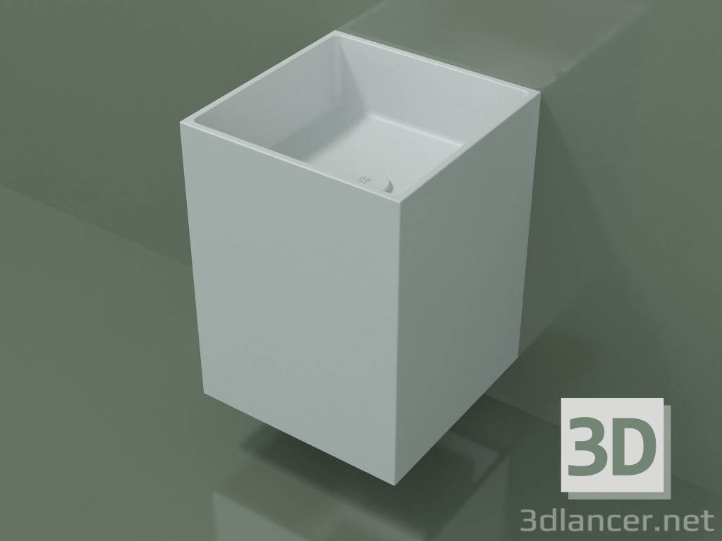 3D modeli Duvara monte lavabo (02UN13101, Glacier White C01, L 36, P 36, H 48 cm) - önizleme