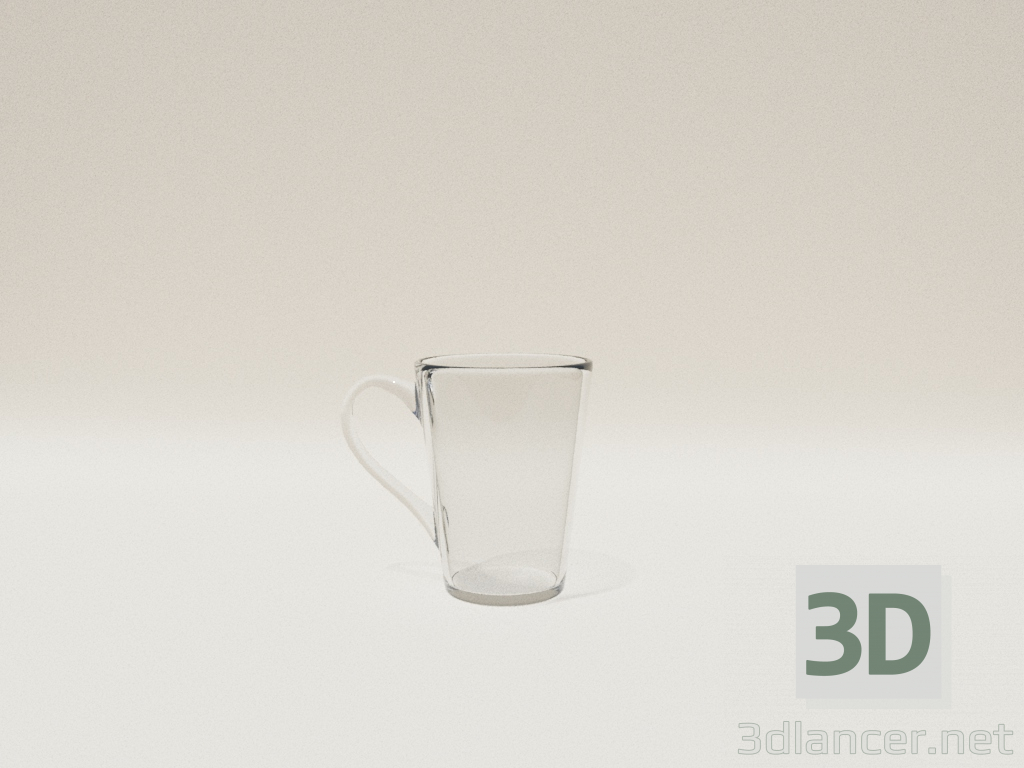 3 डी मॉडल कॉफी का गिलास - पूर्वावलोकन