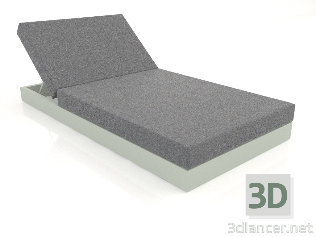 3d model Bed with back 100 (Cement gray) - preview