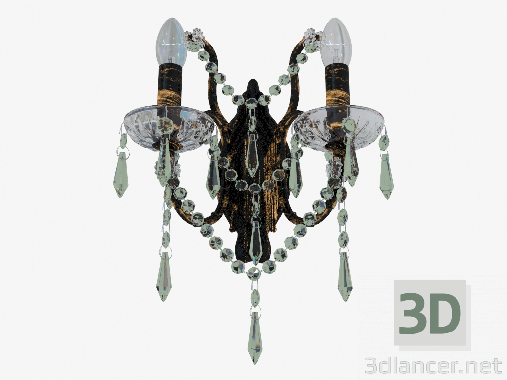 3D Modell Wandleuchte SCHLOSS (DIA903-02-R) - Vorschau