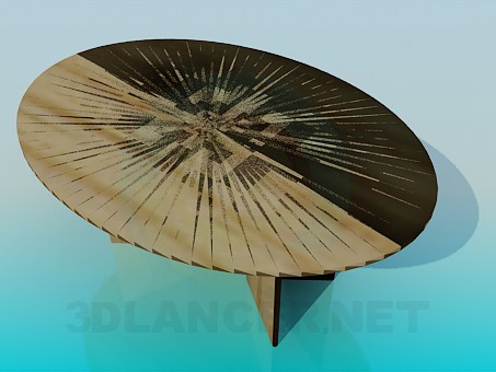 3d model Oval table - preview