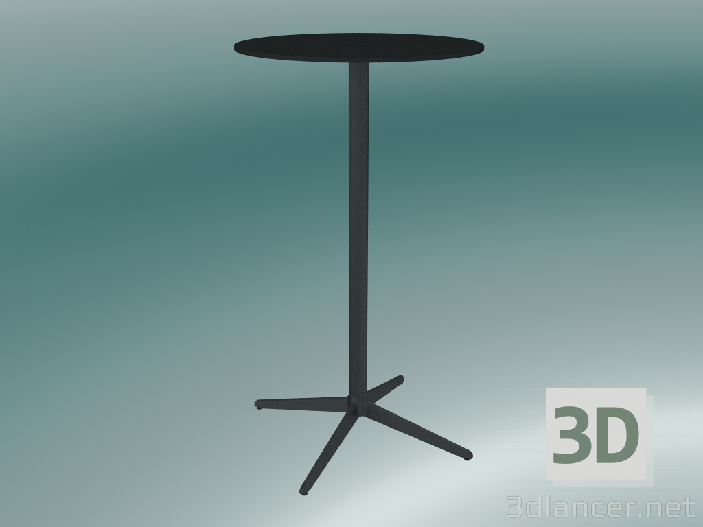 3D Modell Tisch MISTER X (9505-71 (Ø60cm), H 108cm, schwarz, schwarz) - Vorschau