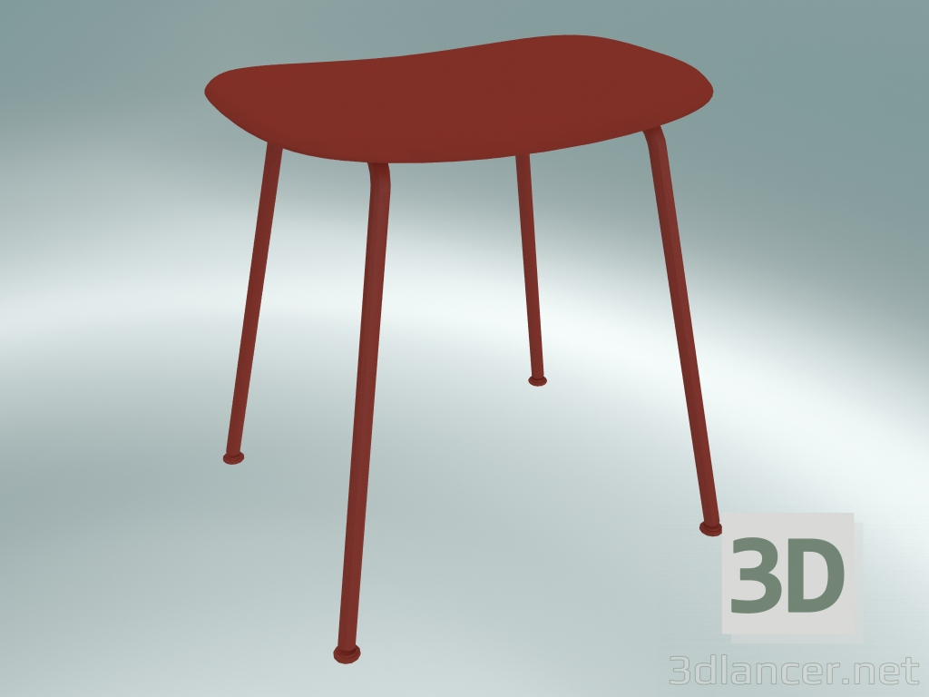 modèle 3D Tabouret en tube de fibre (rouge poussiéreux) - preview