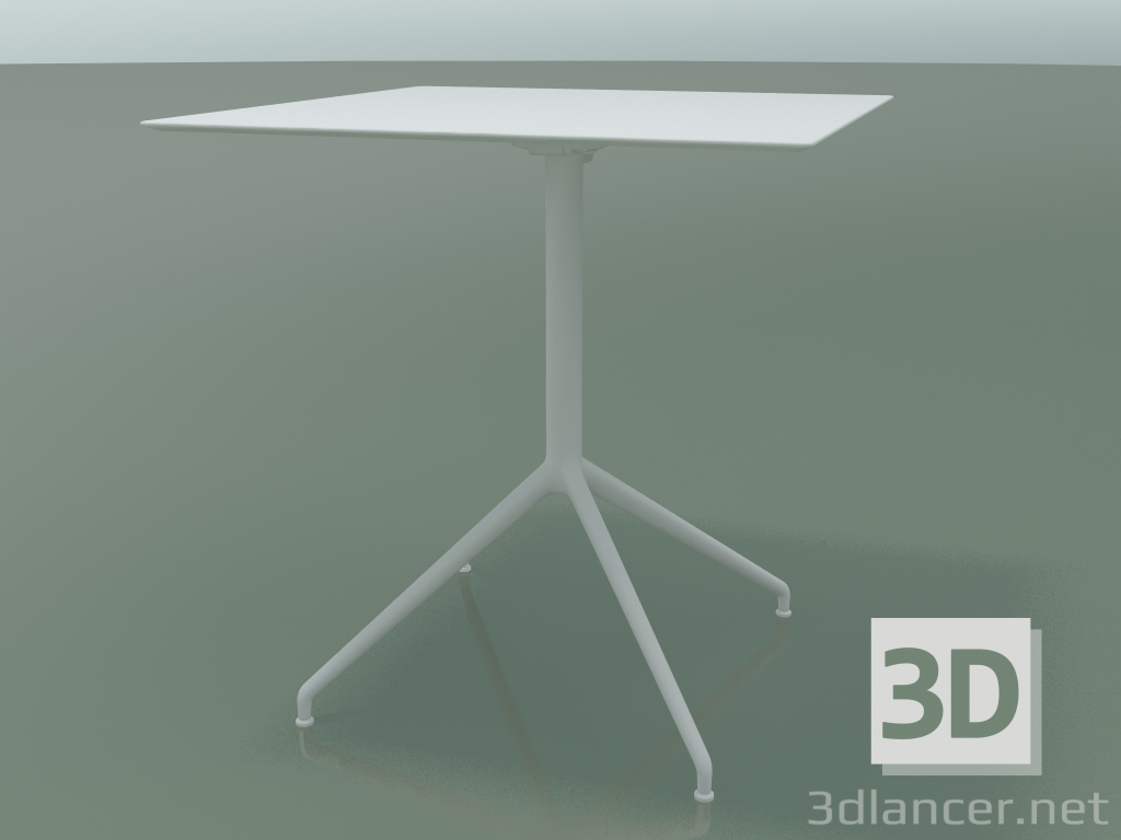 3D modeli Kare masa 5741 (H 72.5 - 69x69 cm, dağılmış, Beyaz, V12) - önizleme