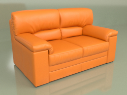 Ella sofa 2-seater (Orange leather)