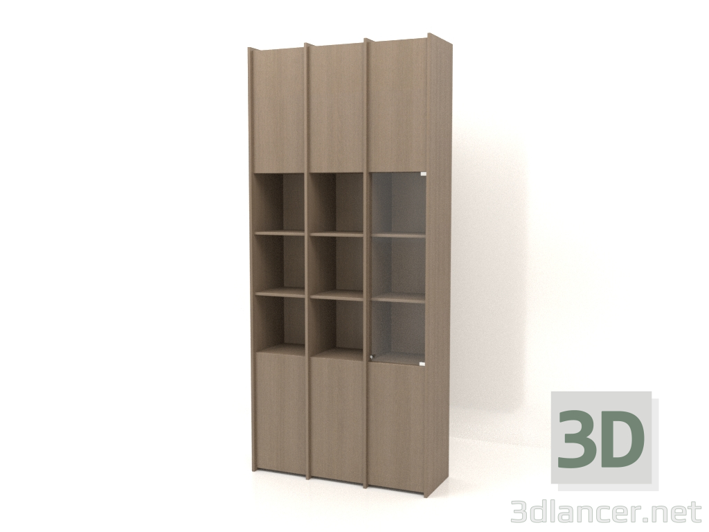 modello 3D Scaffalatura modulare ST 07 (1152х409х2600, grigio legno) - anteprima