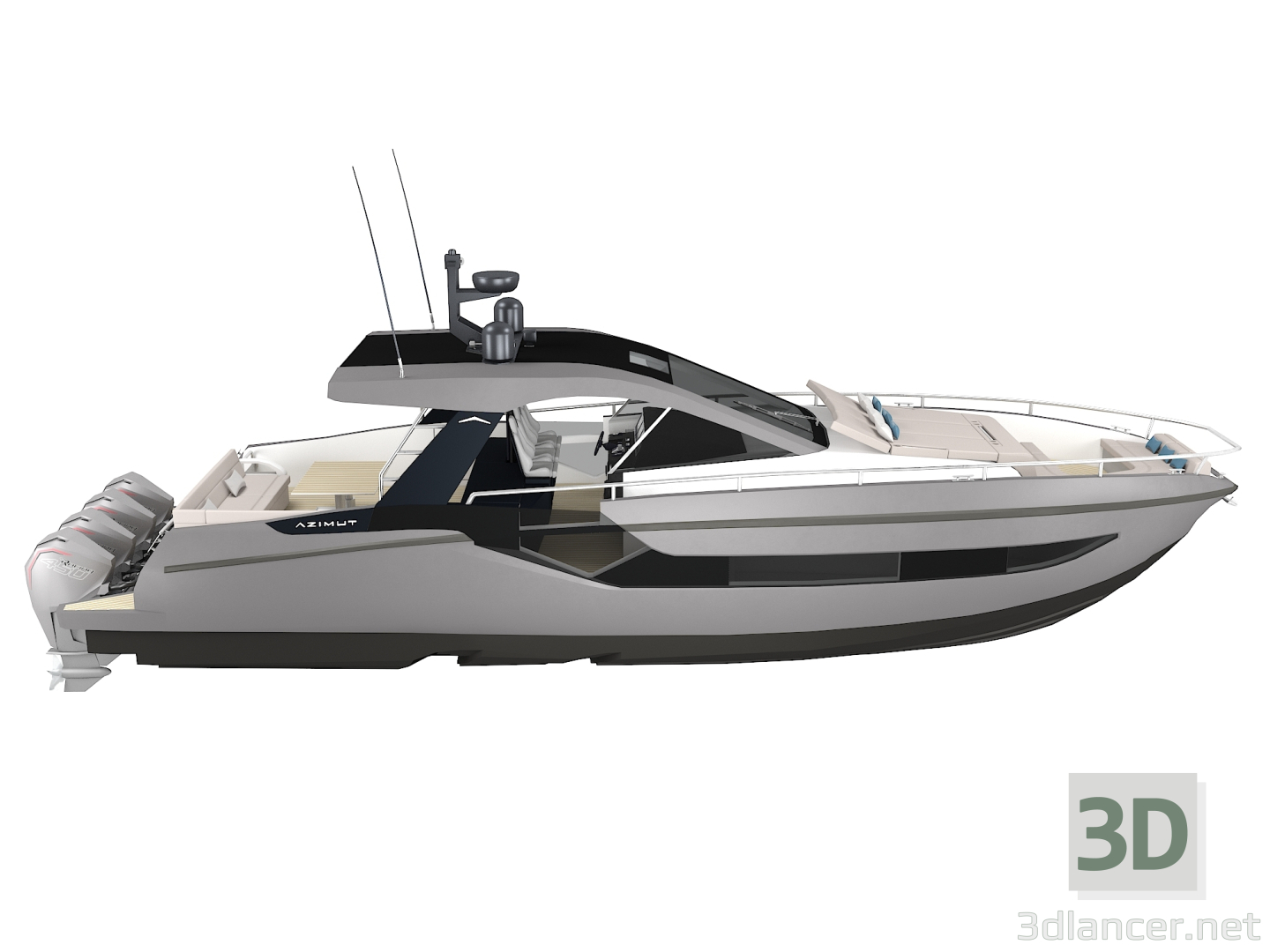 3d Моторна Яхта Azimut Verve 47 модель купити - зображення