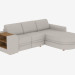 Modelo 3d sofá de canto Triplo com prateleira - preview