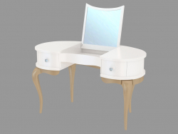 Rounded dressing table with mirror