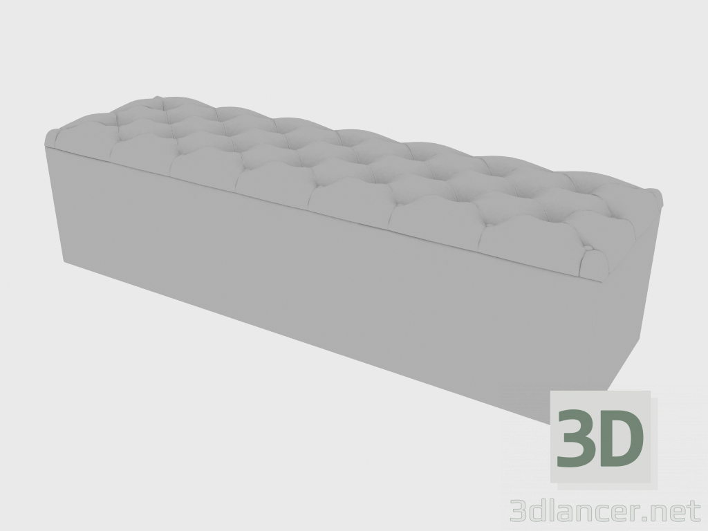modello 3D Panchina SAM BENCH CAPITONNE (160x47xH40) - anteprima