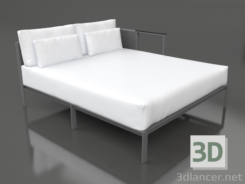 3d model Sofa module XL, section 2 left (Anthracite) - preview