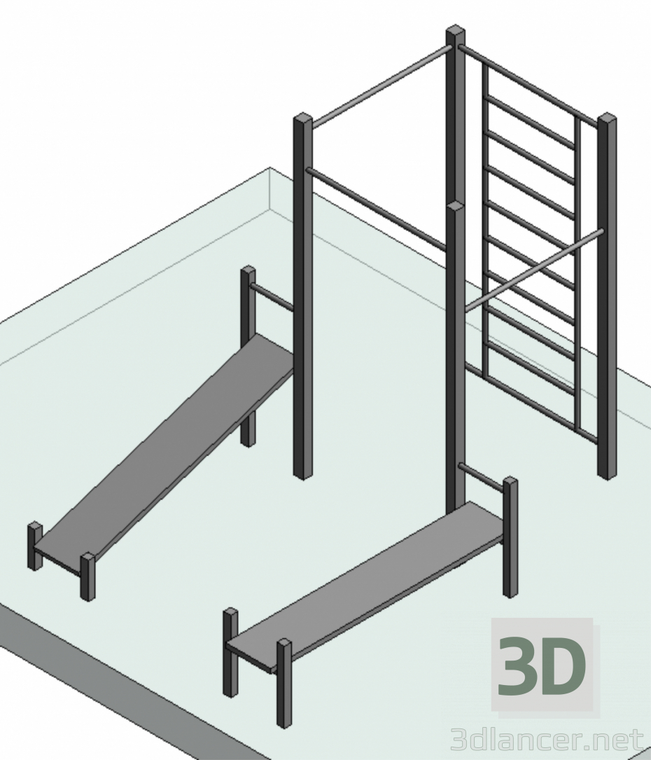modèle 3D Complexe sportif_12 - preview