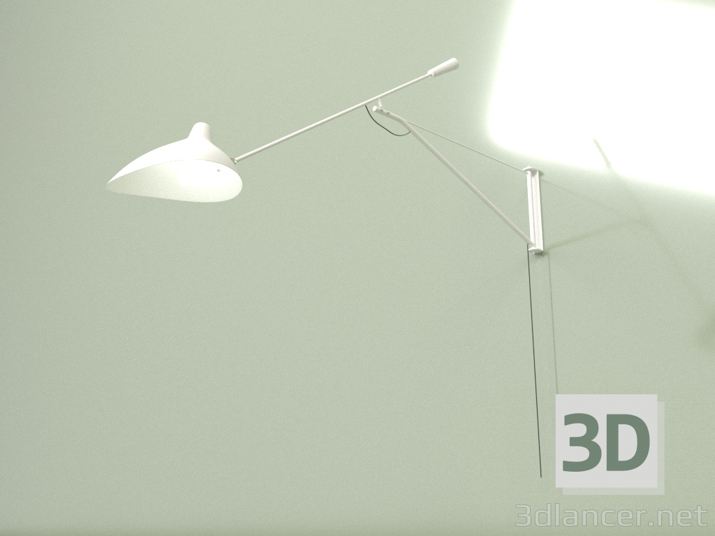 3D Modell Wandleuchte Avery (weiß) - Vorschau