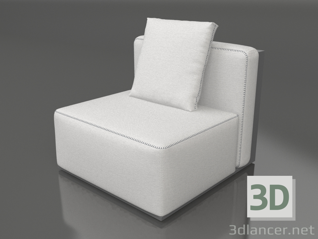 modèle 3D Module canapé, section 3 (Anthracite) - preview