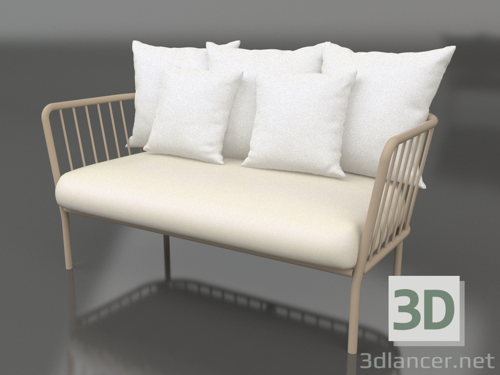 modello 3D Divano 2 posti (Sabbia) - anteprima