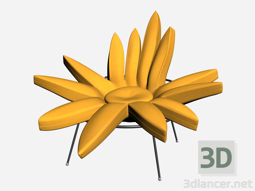 modello 3D Sedia Margherita Poltroncina 1 - anteprima