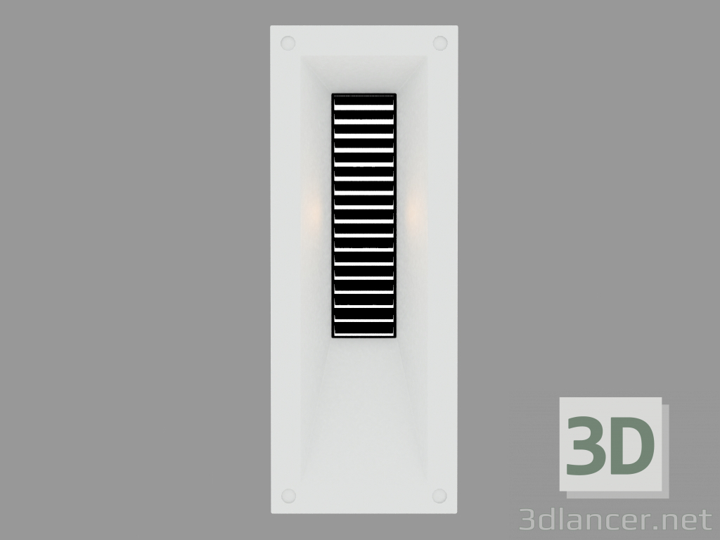 modello 3D Applique da incasso a muro MEGALINK VERTICAL CON GRIGLIA (S4697) - anteprima