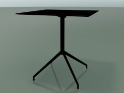 Quadratischer Tisch 5741 (H 72,5 - 69 x 69 cm, ausgebreitet, schwarz, V39)