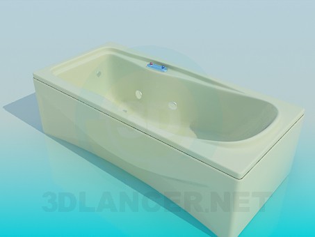 3D Modell Rechteckige Badewanne - Vorschau