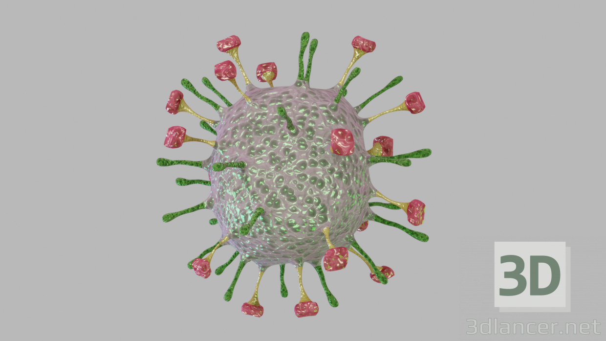 modello 3D di Virus Nipah comprare - rendering