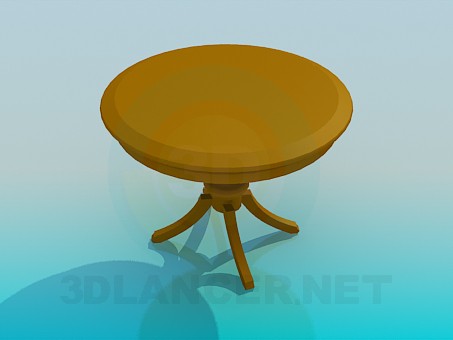 3d модель Круглый стол триног – превью
