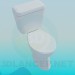 3D modeli Bir küvet ile basit tuvalet - önizleme