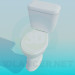 3D modeli Bir küvet ile basit tuvalet - önizleme