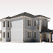 modello 3D di Edificio residenziale a due piani con una grande terrazza comprare - rendering