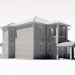 modèle 3D de Immeuble résidentiel à deux étages avec une grande terrasse acheter - rendu
