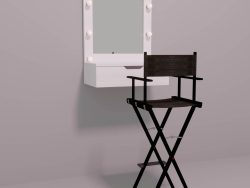 Espejo de maquillaje y sillón de maquillaje