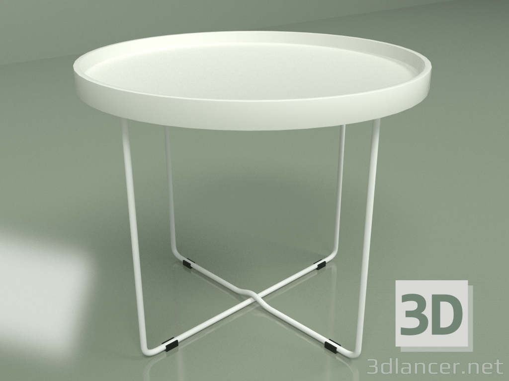 3d модель Кофейный стол Arvika диаметр 60 (белый) – превью