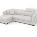 3D Modell Kelly Sofa mit Ottomane (Aura 01) - Vorschau