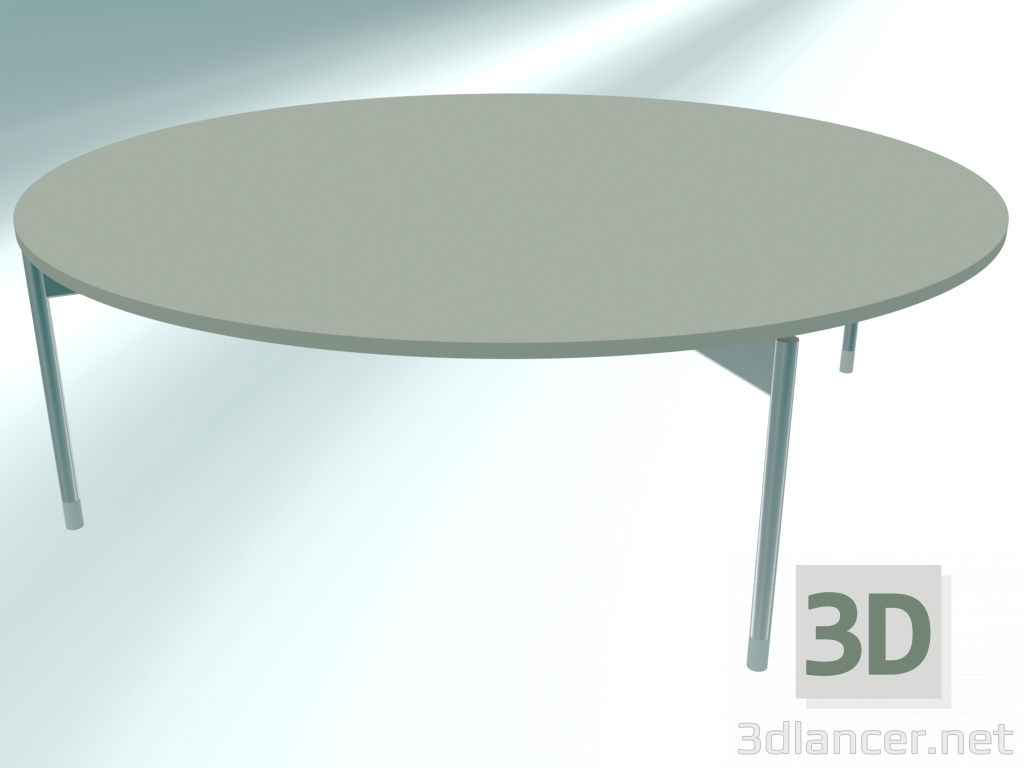 3D Modell Niedriger Couchtisch (CR40 Chrome G3, Ø800 mm) - Vorschau