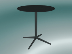 Table MISTER X (9506-01 (Ø70cm), H 73cm, noir, noir)