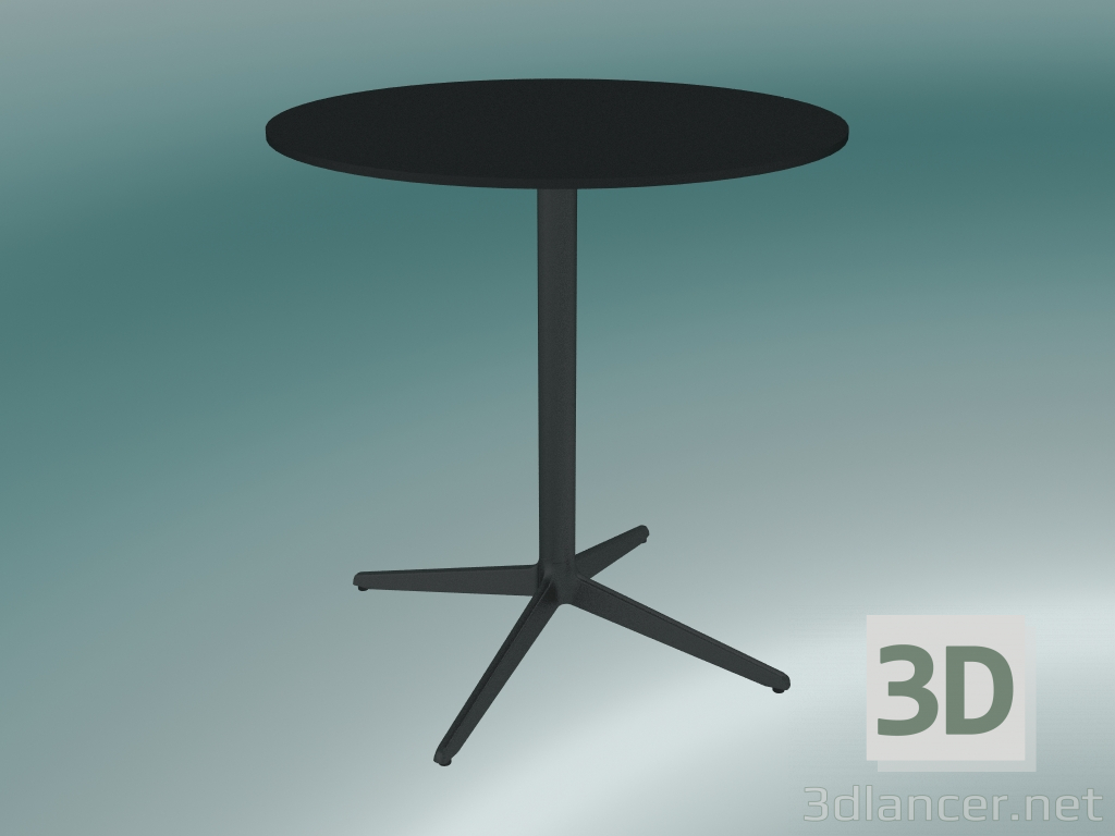3D Modell Tisch MISTER X (9506-01 (Ø70cm), H 73cm, schwarz, schwarz) - Vorschau