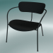 modello 3D Chair Pavilion (AV11, H 70cm, 65x69cm, Pelle - Seta nera) - anteprima