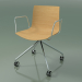 3D Modell Stuhl 0386 (4 Rollen, mit Armlehnen, LU1, ohne Polsterung, natürliche Eiche) - Vorschau