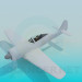 3d модель Одноместный самолет – превью