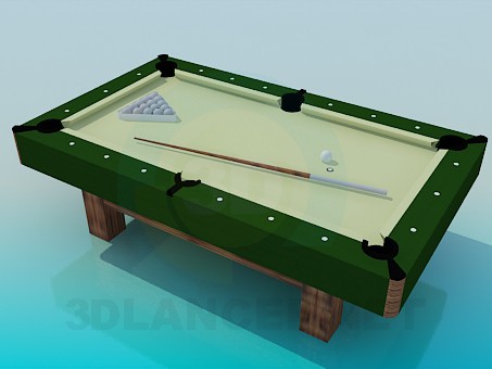 3d модель Небольшой бильярдный стол – превью