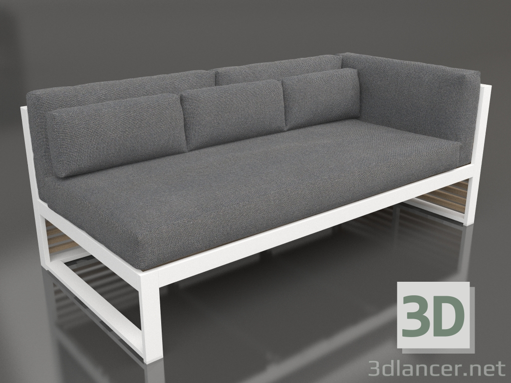 3D modeli Modüler kanepe, bölüm 1 sağ (Beyaz) - önizleme