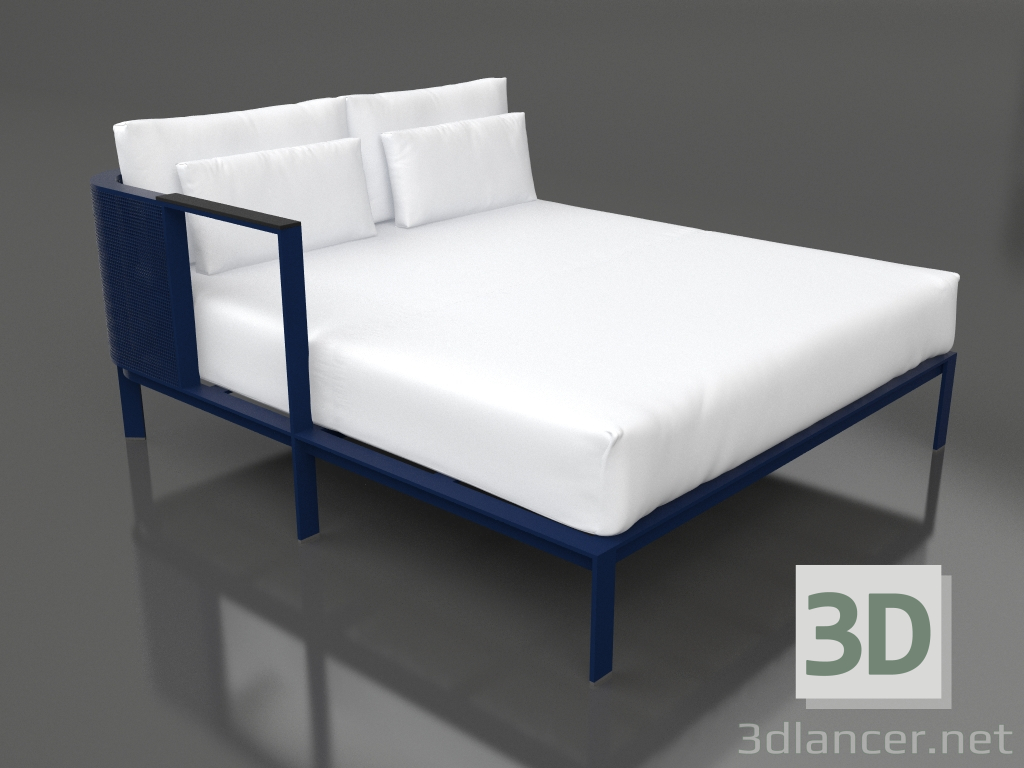 modello 3D Modulo divano XL, sezione 2 destra (Blu notte) - anteprima