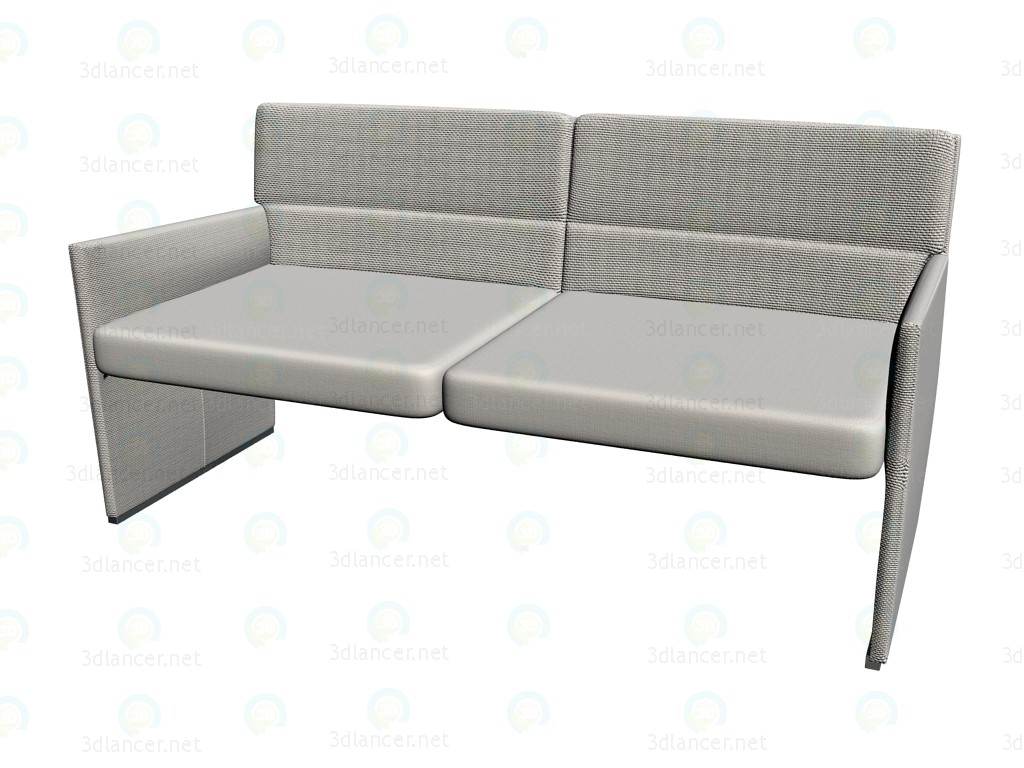 modello 3D Doppia divano Po155 - anteprima