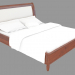 modello 3D Un letto matrimoniale in stile classico SO233 (173h230h118) - anteprima